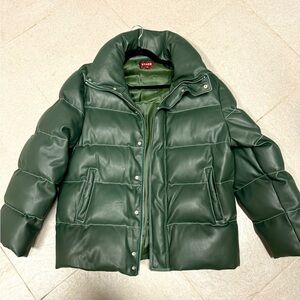 STAUD Faux leather down jacket